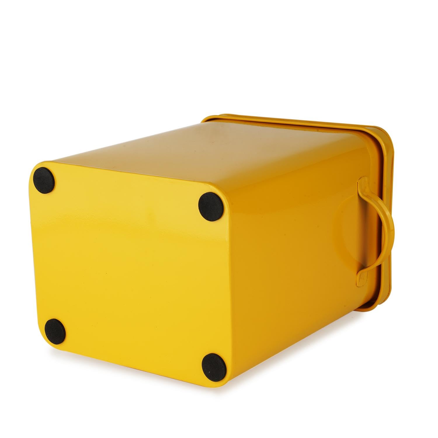 HAZEL Pet Food Container with Lid | Metal Multipurpose Containers for Dog food, Yellow, 6600 ML 4