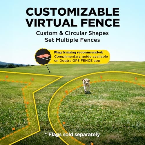 Image of Dogtra Training Flags for GPS Fence /SMART Fence - 50-Pack Neon Orange Boundary Markers - Flexible, Weather-Resistant Yard Flags for Wireless Fence Training, Pet Containment, Safe Outdoor Setup