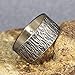 Caprixus 9mm Wood Bark Tree Bark Textured Rustic Oxidized Blackened Wedding Band 925 Sterling Silver Mens Women Unisex Thick Handmade Black Wedding Ring - Custom Engraving