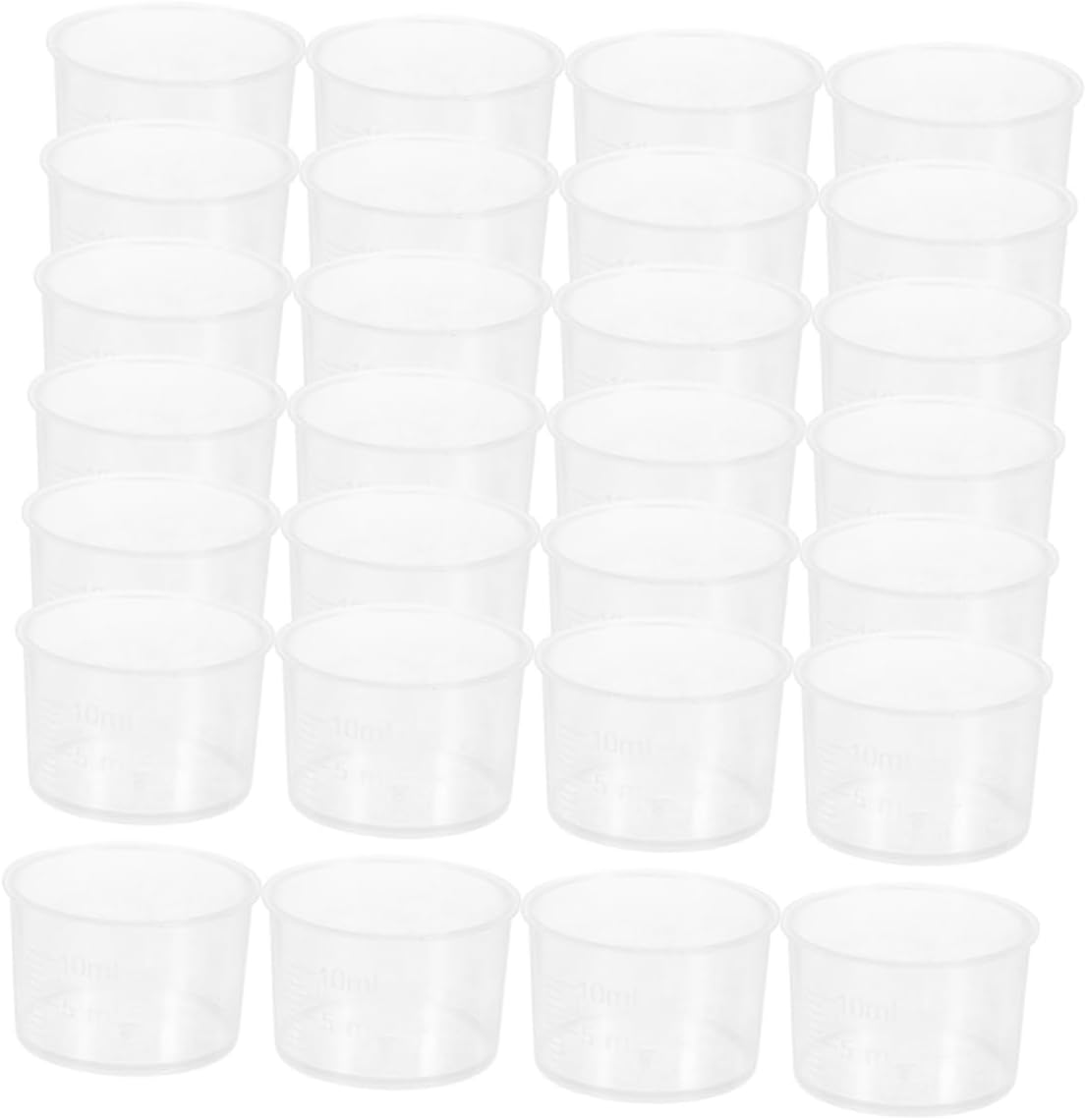 PRETYZOOM 200pcs Transparent Plastic Graduated Cups for Liquid Measurement Epoxy Mixing and Paint Mixing Clear Scale Measuring Tool for Lab and Kitchen Use