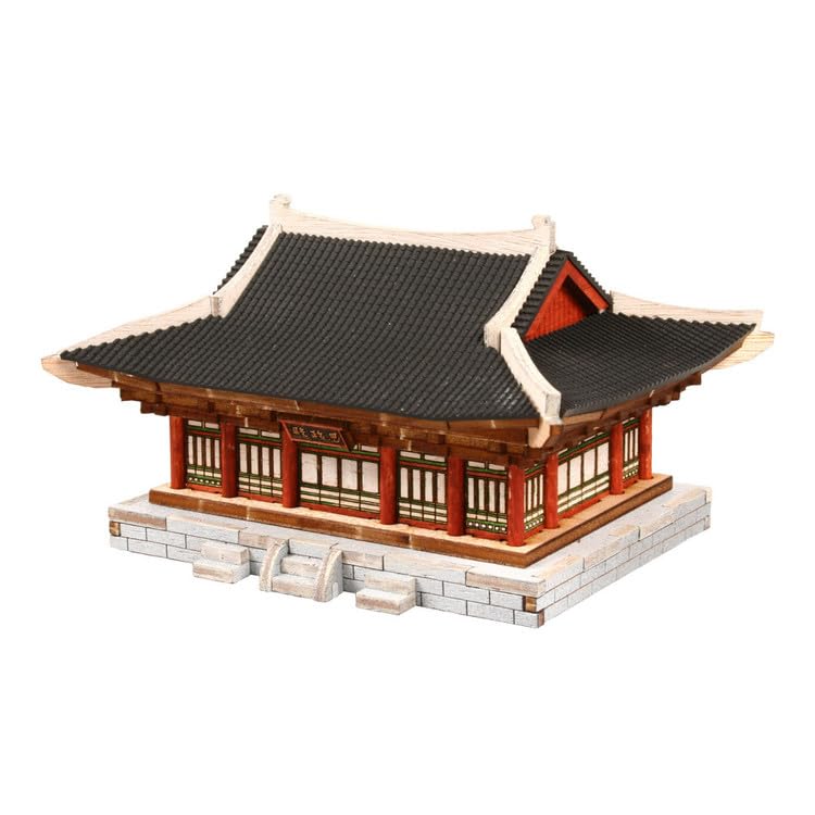 Série Gyeongbokgung maquette Sajeongjeon Hall cadeau idéal en bois pour passionné d'Asie