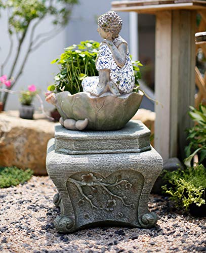 Pot de fleur hydroponique Bouddha pour jardinier et décoration de paysage extérieur - 3