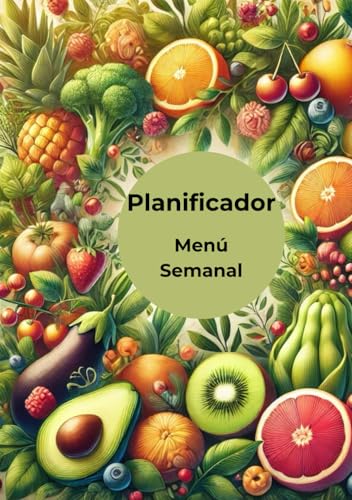 Planificador Menú Semanal: agenda planificadora de menú semanal A5 con calendario 2025