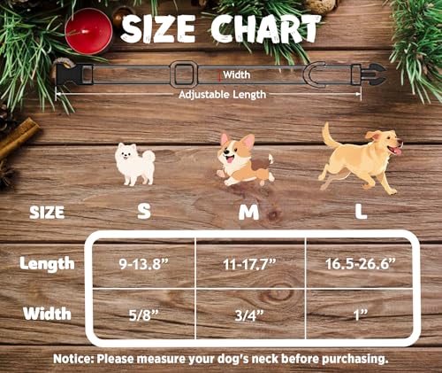 Image of Dog Collar Floral with Elegant Bow Tie Soft Comfy Cotton Adjustable Collar , Premium Metal Buckle for Puppy and Cat Small Medium Large（Red Plaid，L）