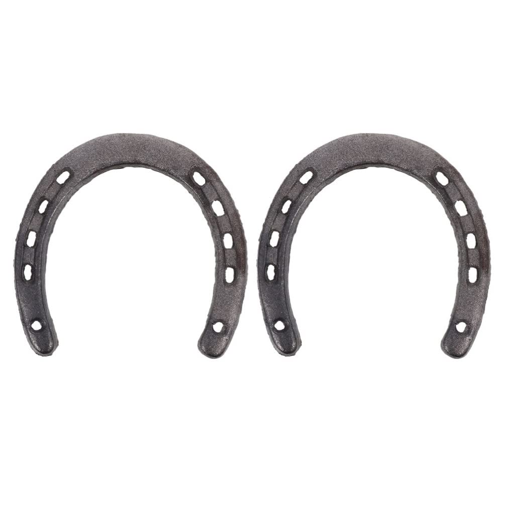 Home Decor 2pcs Cast Iron Horseshoe Wall Decor Medium Horseshoe Charm Rustic Auspicious Lucky for Wall Prosperity Fortune Country Western Decor Wedding Decor