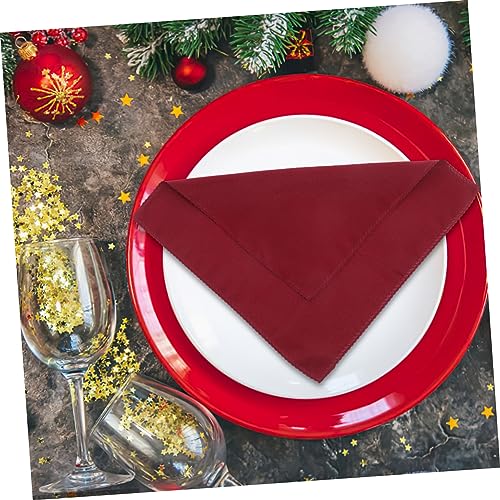 Servilletas de Tela Ciieeo Pack x10 Rojo Oscuro Oval miniatura 6