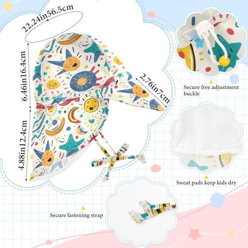 Cartoon Cute Sun Clouds Childish Infant Toddler & Kids Sunhat Boys Summer Hats Toddler Girl UV Protection Adjustable Traveling Camping4