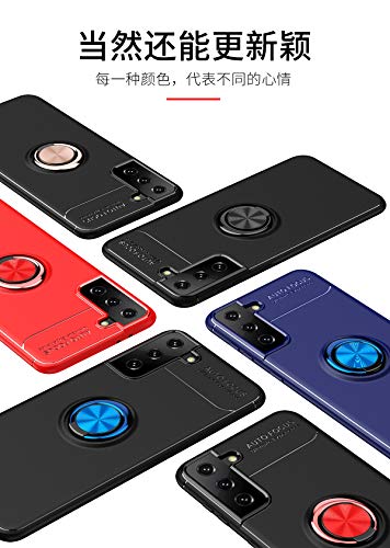 Capa compatível para Samsung Galaxy S21 Capa de silicone Suporte de protetor magnético Anel de absor