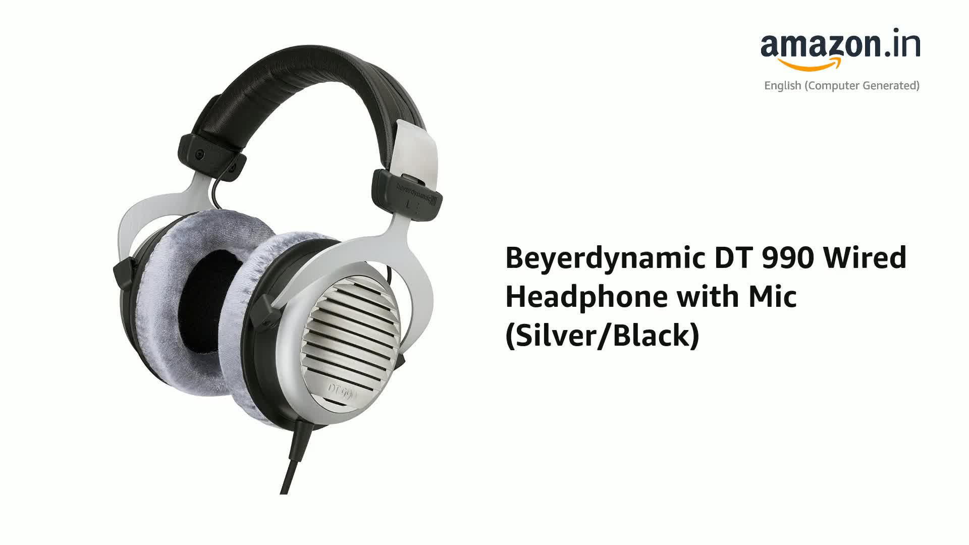 beyerdynamic DT 990 Wired Headphone with Mic (Silver/Black) : Amazon.in:  Electronics