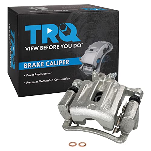 Image of TRQ Rear Right Brake Caliper w /Bracket Passenger Side | For 2012-2015 Chevrolet Captiva Sport 2007-2017 Equinox 2010-2017 GMC Terrain 2007-2009 Pontiac Torrent 2008-2010 Saturn Vue