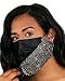 Leg Avenue Women's Harlow Rhinestone Fashionable Mask, Black, One Size US