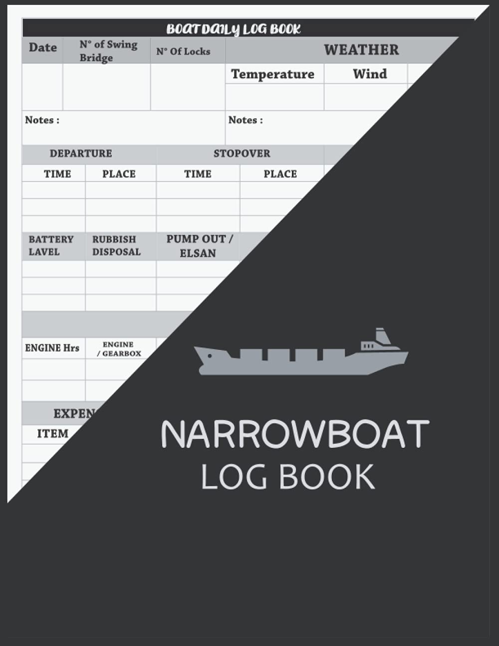 Narrowboat Log Book: Journal log book to Record Boat and Trip Information ,Trip Log and Passenger Log Book ,Boat Maintenance LogBook, Fuel (Perfect Gift Idea for Narrowboat User)