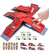 Fingerboard Ramps 6-in-1, Finger Skateboards Toys with Mini Skateboards for Fingers, WETONG Finge...