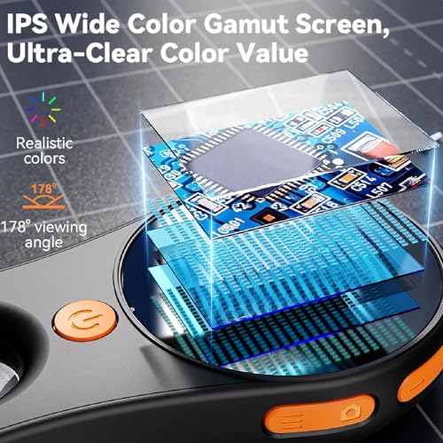 Image of Macro Digital Microscope, 500X Handheld Digital Microscope Fixed Focus, Portable Handheld Magnifying Glass with 2.0 Inch Screen, 2MP Pixels, Built in 8 LEDs, for OS