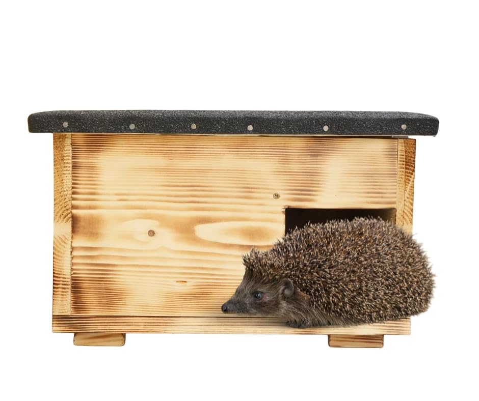 Igelhaus Bausatz aus Holz, Igelhotel Igelhütte für Garten, Meerschweinchenhaus, Nagerhaus, Kleintierhaus, Ganzjährig perfekt für den Igel