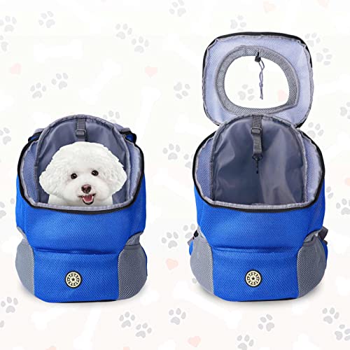 Dog Backpack, Puppy Backpack, Pet Carrier Backpack Small Dog Backpack Carrier Pet Travel Carrier Dog Front Carrier With Breathable Head Out Design And Padded Shoulder For Hiking Outdoor Travel(L) #TOP4