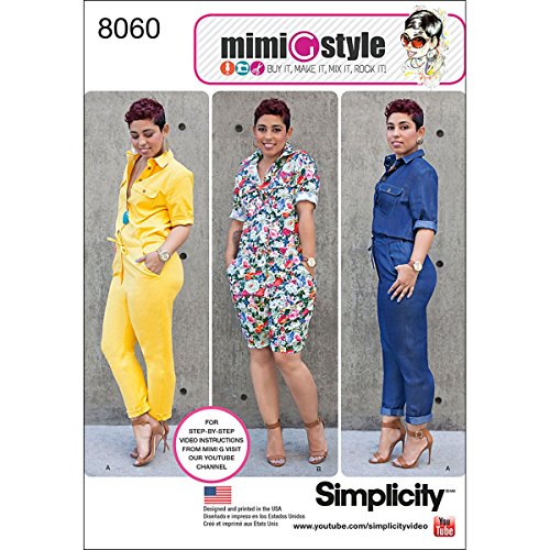 Simplicity 8060 Women's Jumpsuit Sewing Pattern by Mimi G, Sizes 16-24