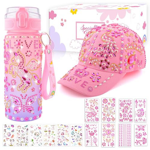 Decorate Your Own Water Bottle and Baseball Cap Gifts for Girl Water Bottle