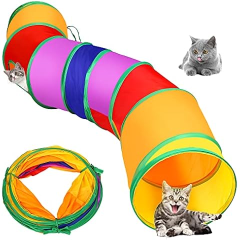 PUHOHUN Cat Tunnel , Interactive Cat Chute Cat Tube Toy, Camouflage S-Tunnel for Indoor Cat, Best for Puppy, Kitty, Kitten, Rabbit Cover