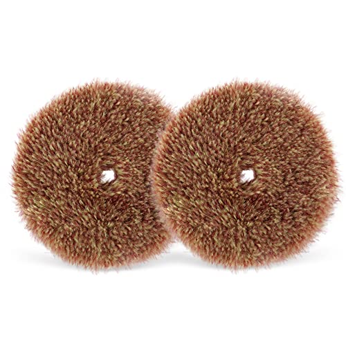 Miniatura 2 de SPTA Almohadillas de pulido de lana, 2 almohadillas de corte de lana de 6 pulgadas (5.906 in), juego de almohadillas de pulido y pulido de lana de