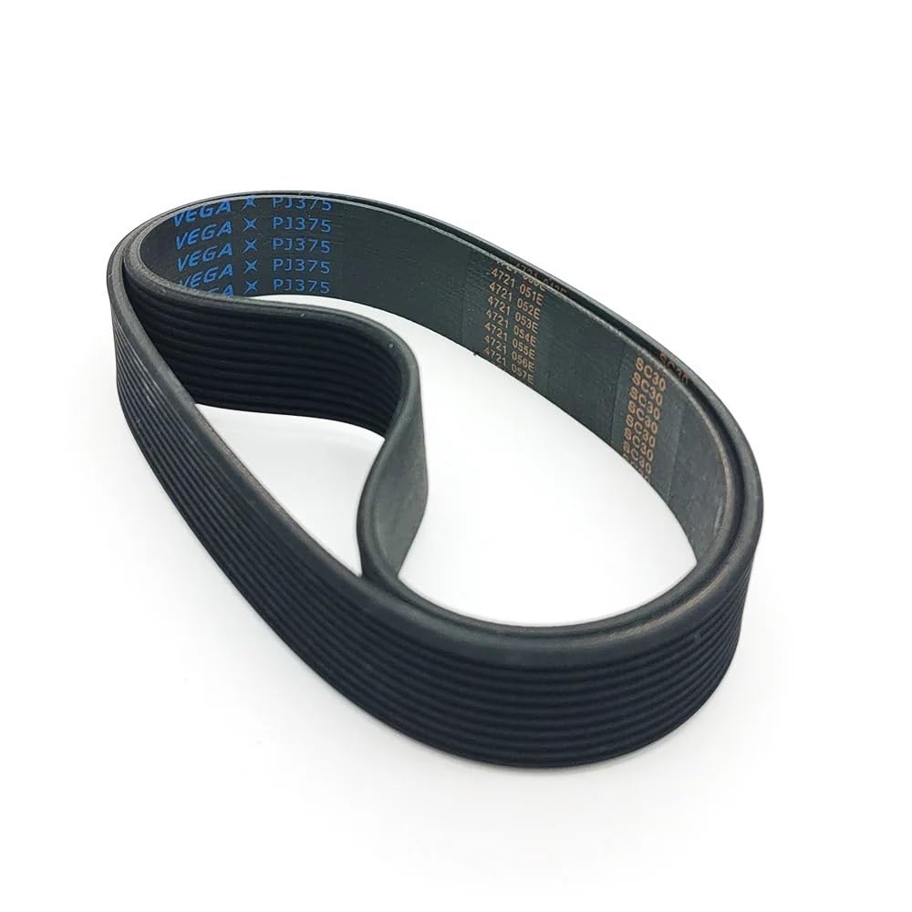 LTao 2 Piece Treadmill Belt Drive Belt PJ375 10Ribs Rubber Multi Groove Belt Multi Wedge