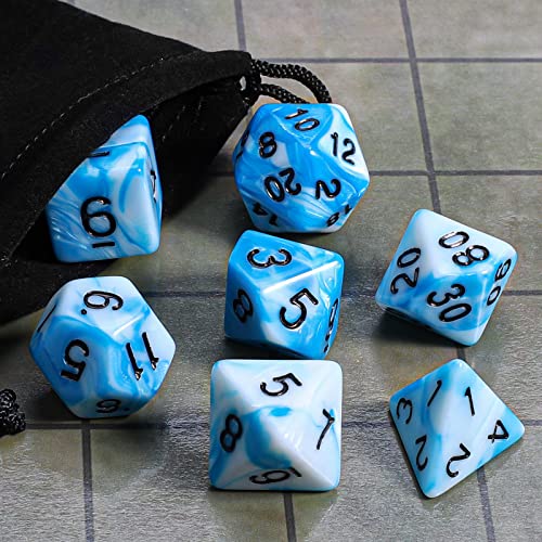 Image of CiaraQ 7pcs Polyhedral Dice Set for Dungeon and Dragons MTG Table Games