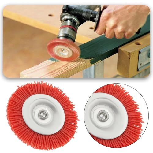 Image of 2pcs Abrasive Nylon Wheel Brush 75mm Nylon Round Brush 6mm Shank 80# Nylon Cup Brush for Rust Corrosion Paint Removal for Remove Metal Wood Hard Plastic Burrs
