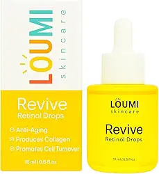 Sérum antienvelhecimento noturno de retinol ácido hialurônico da LOUMI Skincare, com vitamina A para produzir colágeno, vegano, sem parabenos, sem sulfatos, sem crueldade, produtos de cuidados com a