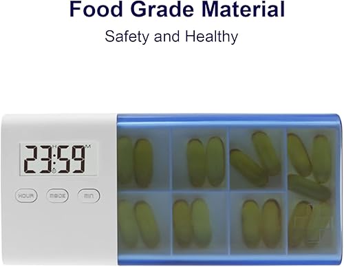 Miniatura 3 de Organizador electrónico inteligente pastillero electrónico pastillero de día con recordatorio de alarma organizador de medicamentos de gran