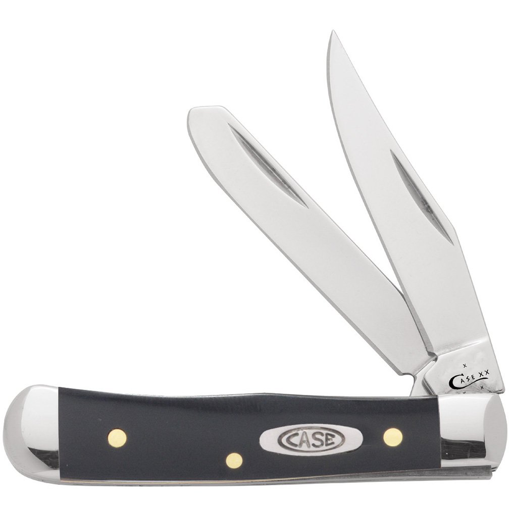 Case WR XX Pocket Knife Black Synthetic Tiny Trapper Item #22514 - (22154 SS) - Length Closed: 2 3/8 Inches