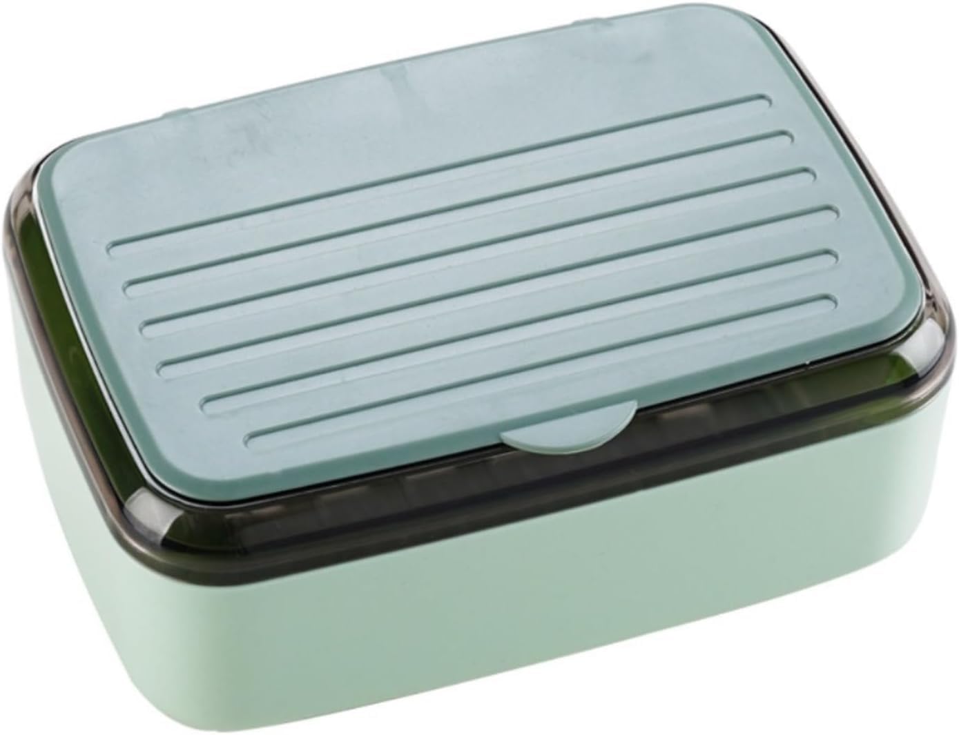 soap dish, Soap Dish PP Plastic With Cover Double Drain Multicolor For Bathroom Travel(Verde,1pcs)