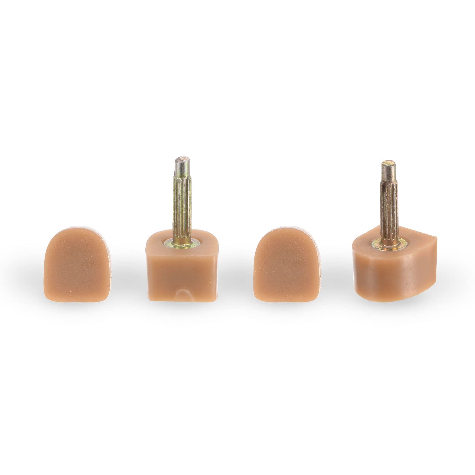 sourcing map Tapas de Tacón Alto de TPU para Mujer 5 Pares, Clavijas de Tacón Alto Zapato de 2,4mm, Tapones de Reemplazo en Forma de U 10x9mm para Reparación Zapatos, Beige