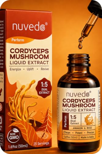 Image of Nuvedo Cordyceps Mushroom Liquid Extract | 50 mL | 1:5 Dual Extract