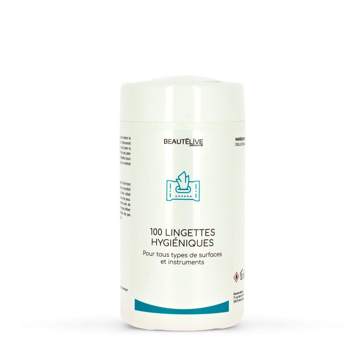 Beautélive - Lingettes désinfectantes boîte distributrice x100