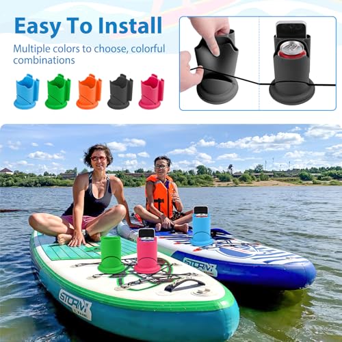 Paddleboard Cup Holder, 2 in 1 Drink Phone Holder for Kayaks SUPs, Black by ANGAR - Used condition - Image 6