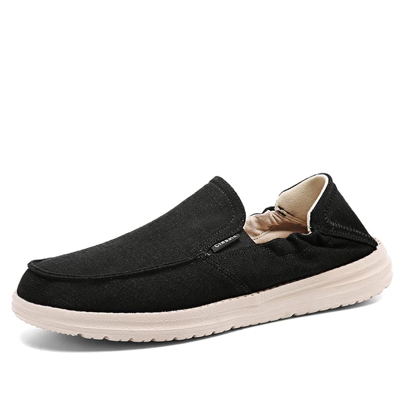 Scarpe da uomo in tela slip-on, leggere, per il tempo libero