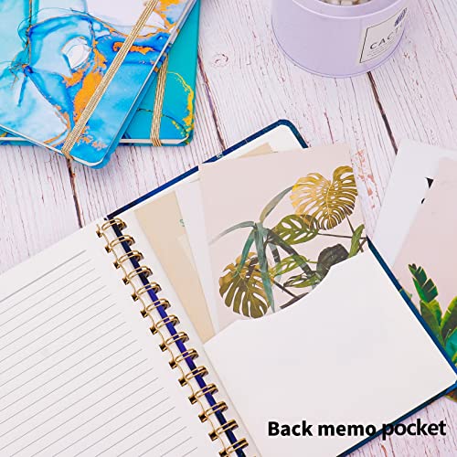 Auveach 3 Pack A5 Spiral Notebook Pack, 5.7"X 8.5" Journal For Women Spiral Bound, Marble Notebooks Wide Ruled, Back Pocket, 160 Pages, 100Gsm Paper, For Office And School Supplies #TOP3