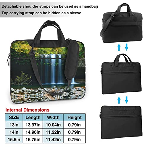 Bolso maletín para laptop con impresión de cascada miniatura 3