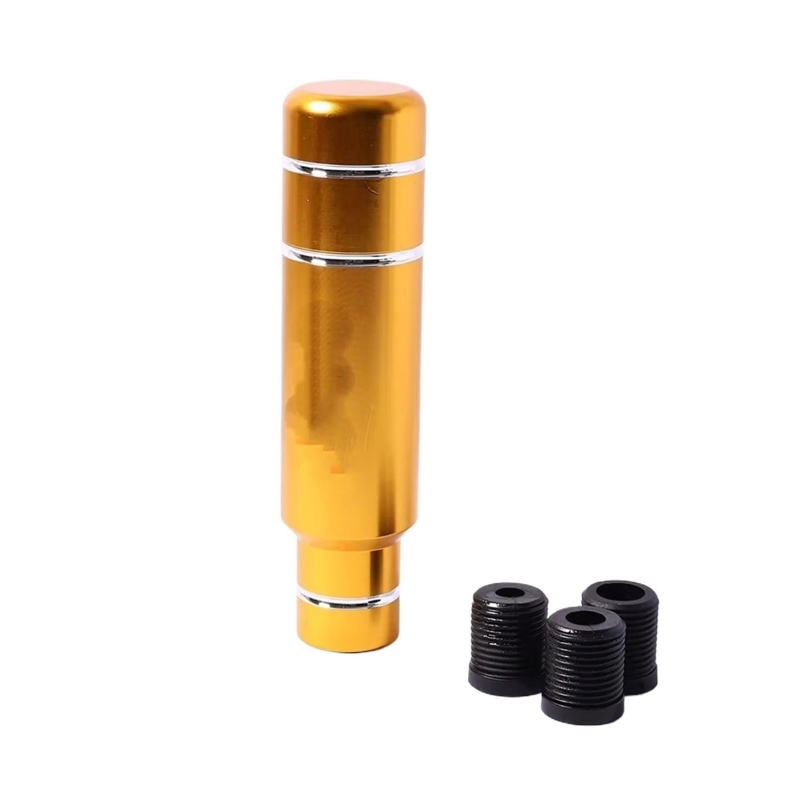 Jjrfvbgt Chrome Car Speed Gear Shift Knob 13Cm Gear Shift Knob Manual Transmission Gear Stick Lever Shifter Knob Car Universal Aluminum With 3 Adapters 8Mm 10Mm 12Mm