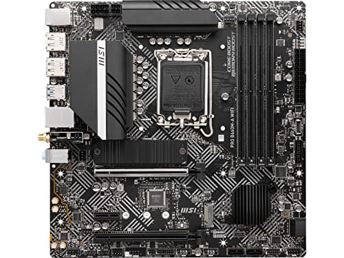 Image of MSI PRO B660M-A WiFi ProSeries Motherboard (mATX, 12th Gen Intel Core, LGA 1700 Socket, DDR5, PCIe 4, 2.5G LAN, M.2 Slots, Wi-Fi 6)