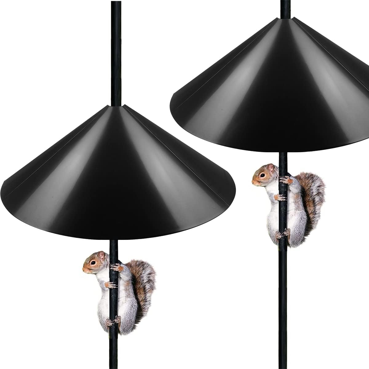 2 Pack 19 Inch Squirrel Baffles, Squirrel Baffle for Bird Feeder Pole, for Outdoor Bird Feeder Poles or Outside Shepherd Hook, Squirrel Guards for Bird Feeders (19 inches)