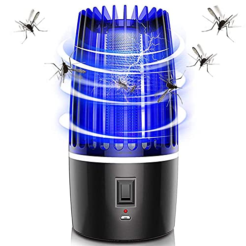 Asesino eléctrico de Mosquitos, Trampa para Insectos voladores en Interiores y Exteriores, Trampa para Mosquitos con lámpara electrónica para Patio Trasero, Fuente de luz LED, Trampa para Insectos, t