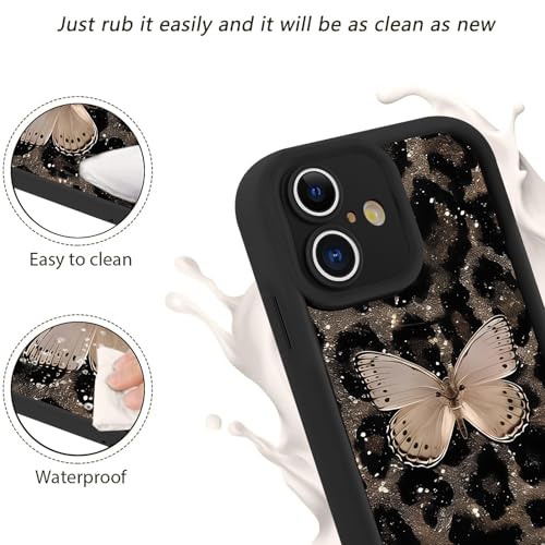 Coque iPhone 16 motif léopard noir, idée cadeau tendance