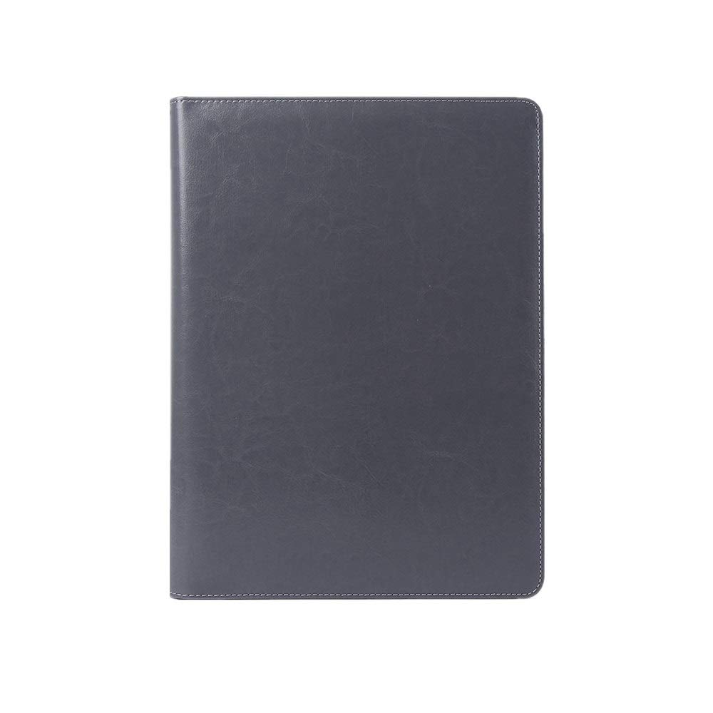 Cartella portadocumenti per conferenze, porta biglietti da visita, formato A4, portablocco per riunioni di lavoro, 4 colori, borsa per documenti da lavoro (grigio, 32,5 x 24,5 cm)