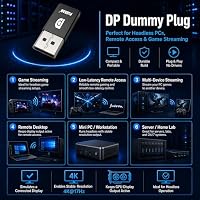 FUERAN Dummy Plug Headless Ghost Display Emulator Premium Aluminum PC（Fit Headless-1920x1080 New 4RD@60Hz） (DP-2P) – Ansicht 7