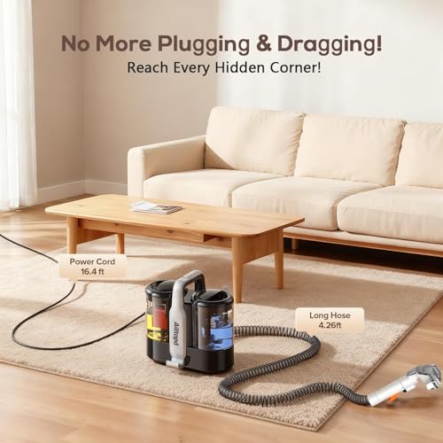 Image of Ailltopd Portable Carpet and Upholstery Cleaner Machine for Pet, Stairs