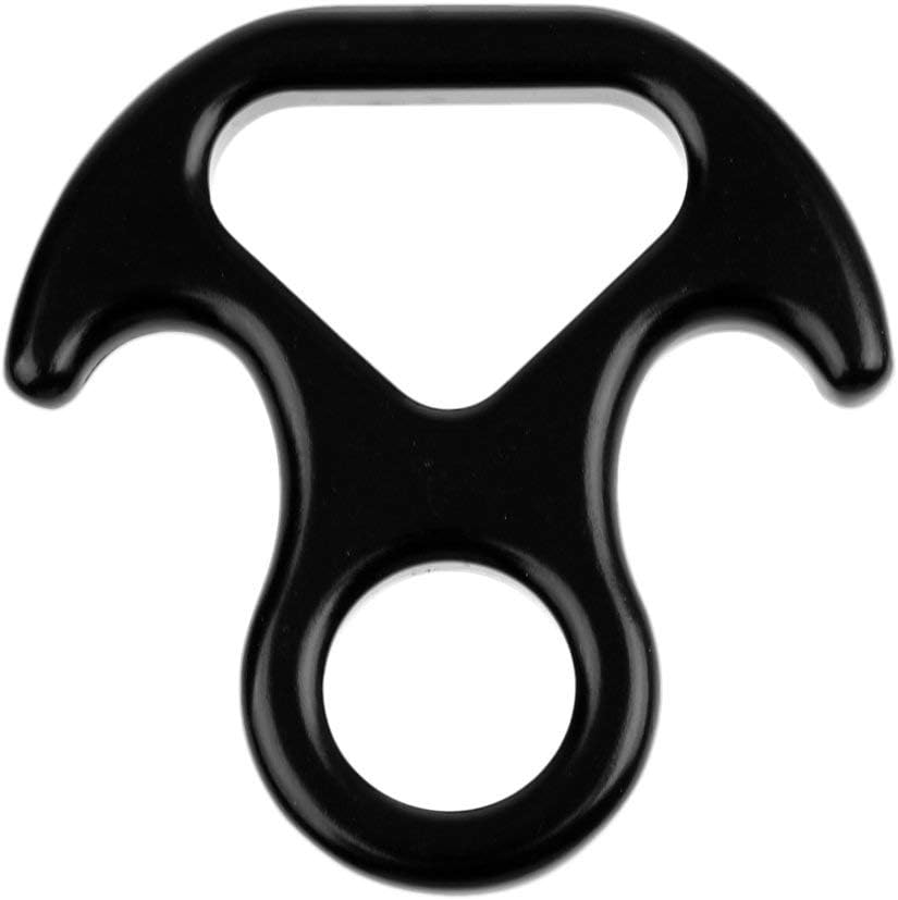 30 KN Mini Figure 8 Descender Ring Rope Climbing Rescue Rappelling Belay Device Rappelling Rescue Gear Black