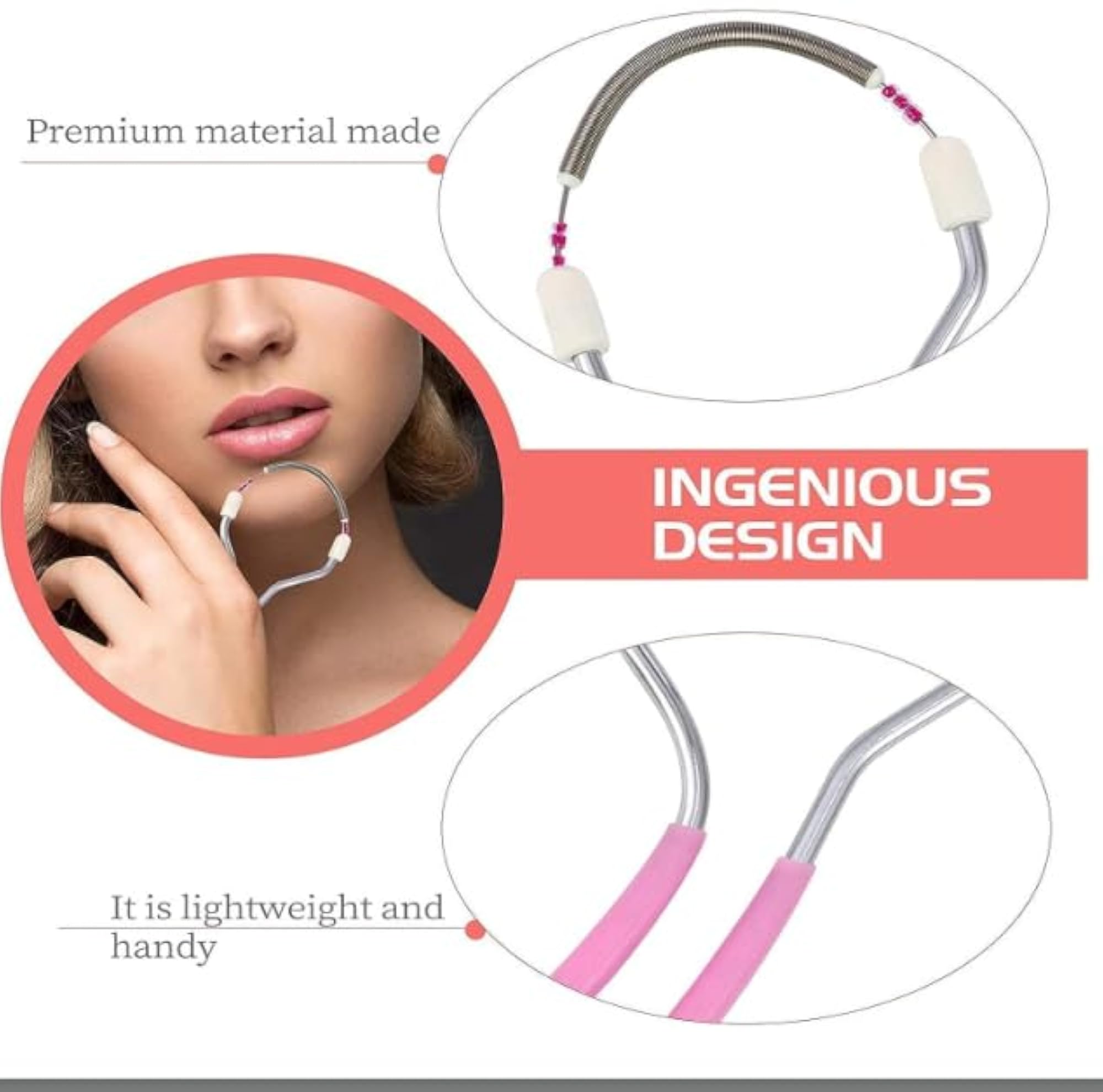 Portable Painless Spring Facial Hair Remover, Effective Epilator Tool