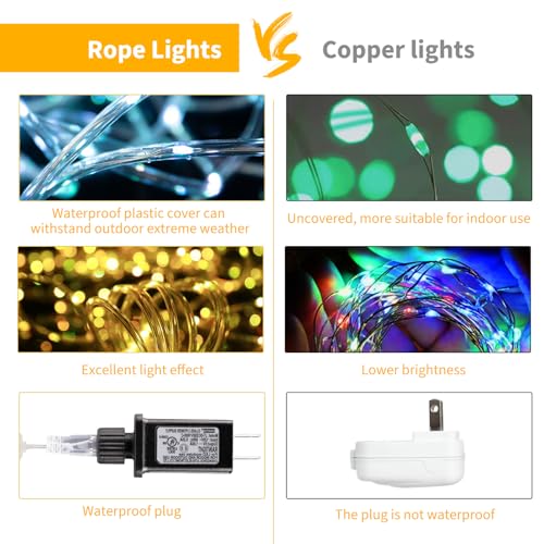 image for Minetom Color Changing Rope Lights: 72 Ft 220 LED Outdoor String Light