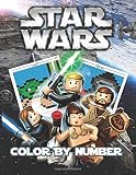 STAR WARS COLOR BY NUMBER: NEW! Awesome Star Wars Activity Books for Kids | 40+ Largely Printed Illustrations | Great for Star Wars Fans | Easily ... Numbers | Color By Number Math Workbooks